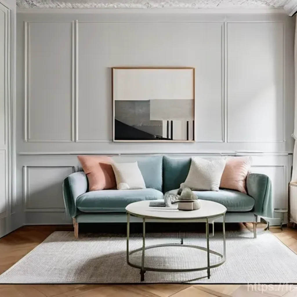 홈스타일링 클라이언트 상담 사례 - **Chic Parisian Studio with Smart Design:** A bright and airy small Parisian studio apartment, appro...